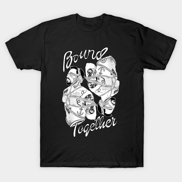 Bound together - black and white T-Shirt by RobskiArt